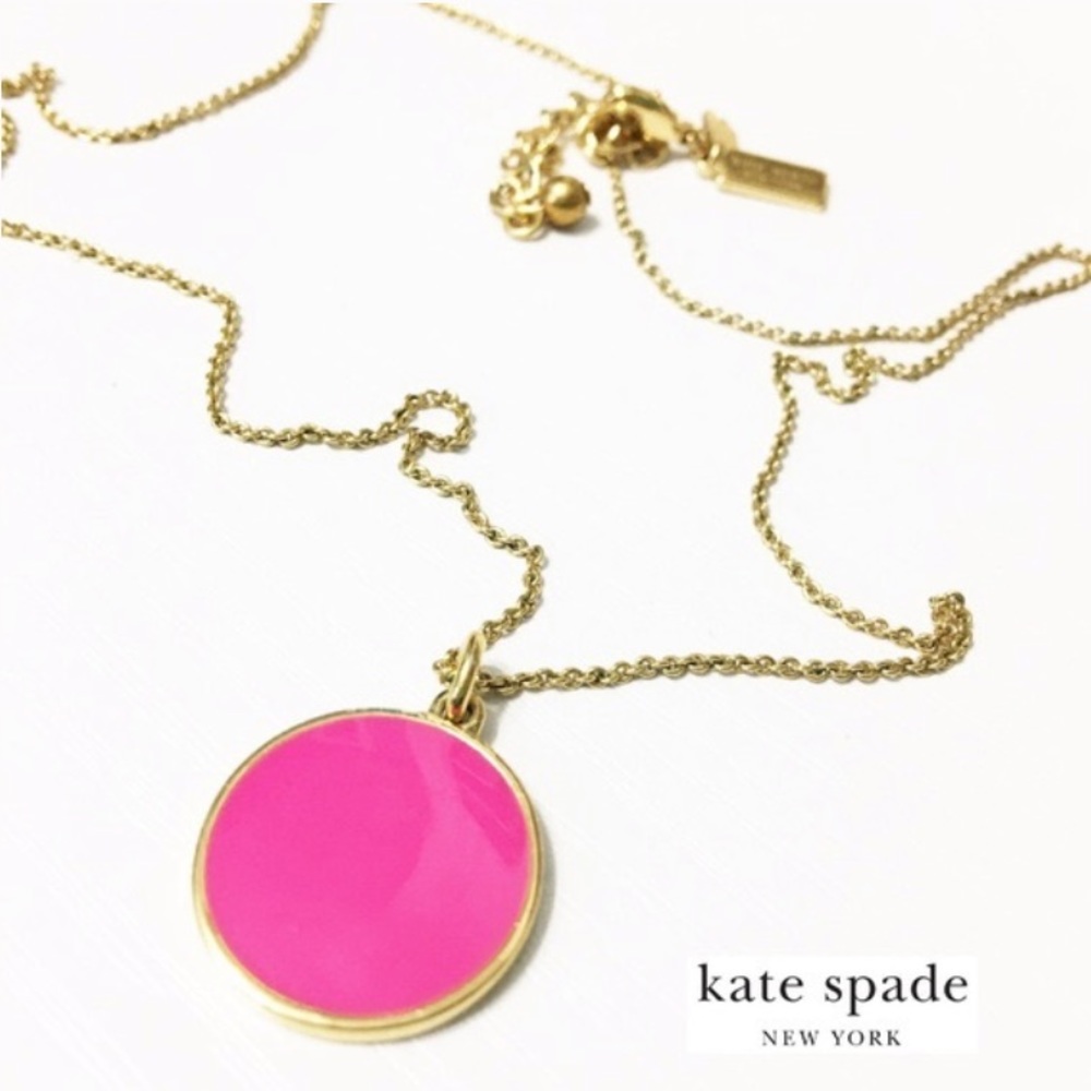Kate Spade Pink Disc Pendant Necklace